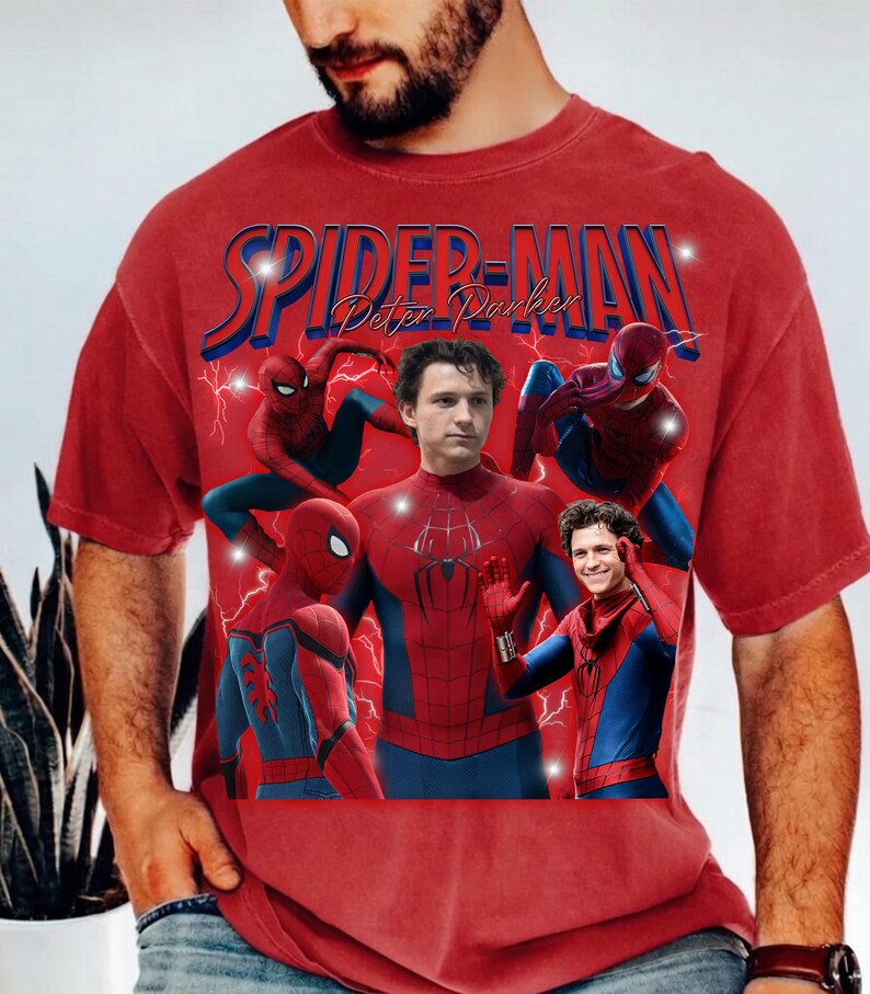 Spiderman Peter Parker Spider Hero Movie 90s Shirt, Spiderman A Brand New Day Tee, MCU Marvel Superhero Tee, Disney Trip Shirt bild 2