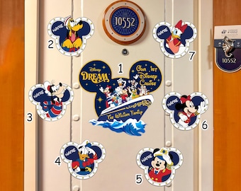 Personalized Our 1st Wdw Cruise Ship Family Magnet, Custom 1st Cruise Magnet For Cruise Ship Magnet Cruise Door Magnet Wdw Wish Magnet