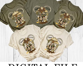 Custom Disney Animal Kingdom Safari Family PNG, Mickey And Friends Safari Vacation png, Disney Trip Digital File, Hakuna Matata Shirt