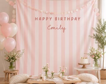 Personalised Birthday Name Banner, Birthday Banner, Custom Birthday Banner, Fabric Sign, Fabric Birtday Sign, Birthday Welcome Sign Banner