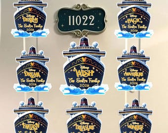 Custom Wdw Wish Cruise Door Magnet Wdw Ship, Personalized Wdw Cruise Door Decor Gift, Adventure Treasure Magic Wonder Cruise Magnet