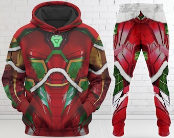 Iron Man Inspired Suit Costume Hoodie, Iron Man Cosplay Costume 3D Sweatshirt, Super Hero All Over Print Hoodie, Iron Man Halloween Outfit
