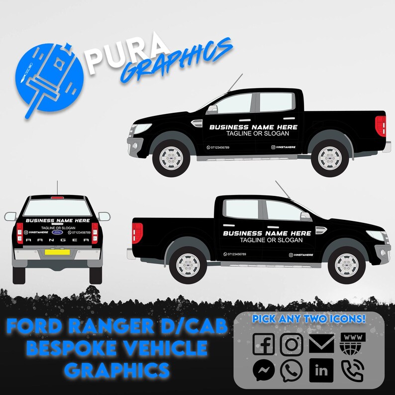 Ford Ranger Self-fit Graphics Kit – Custom Colours & Fonts – FREE ...
