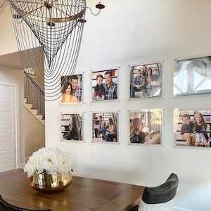 28x28&quot; Photo Floating Acrylic Clear Picture Frame (Frame Size 32x32&quot;)