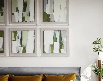 30 x 30 x 2 Modern Acrylic Shadowbox with Linen Canvas - UV Protected