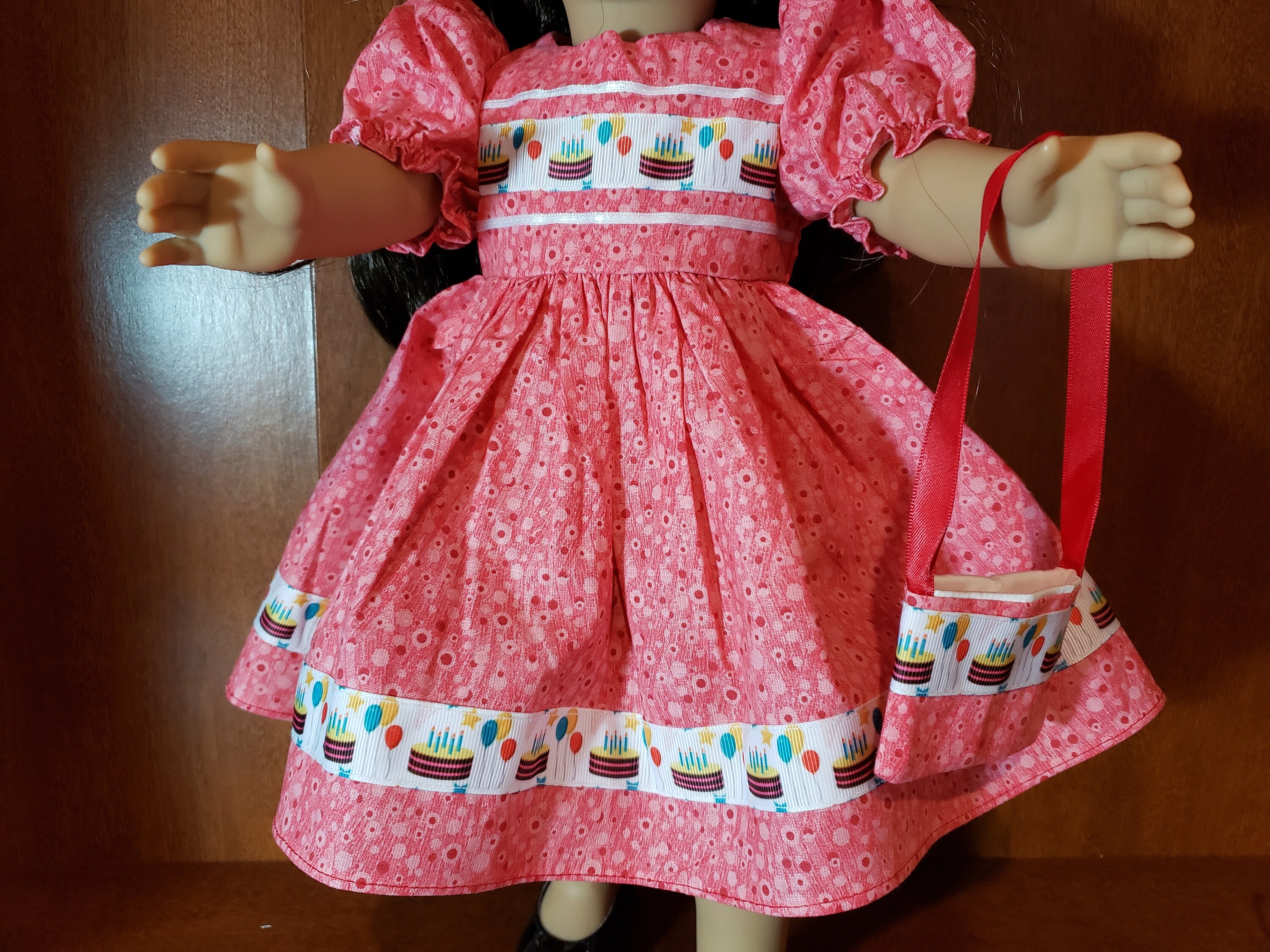 American Made 18 Girl Doll Clothes Red Dots N Colorful Etsy