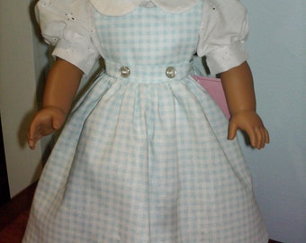 American Made Girl 18 inch Doll Dress Up Costume Wizzard of Oz Dorothy Outfit Pinafore, Blouse, Socks and Red Sparkle Shoes fits 18" dolls