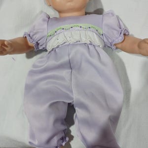 15&quot; 16&quot; American Made Baby Doll Clothes Lavender N Lace Doll Romper fits Girl Baby Dolls