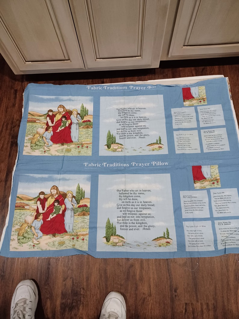 Vintage Fabric Traditions Prayer Pillow Craft Project by Etsy