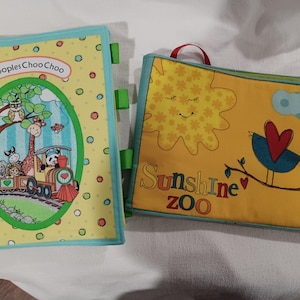 Fabric Soft Cloth Baby Toddler Child Books Sunshine Zoo or BaZooples Choo Choo