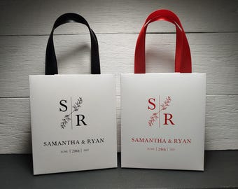 30 Wedding Thank You Bags for Guests, Welcome Gift Bag with satin ribbon handles