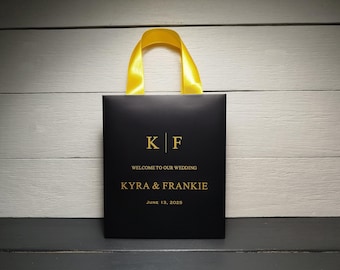 30 Wedding Thank You Bags for Guests, Welcome Gift Bag with satin ribbon handles