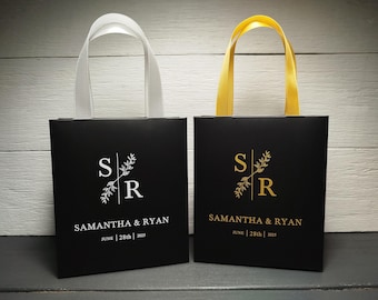 20 Wedding Thank You Bags for Guests, Welcome Gift Bag with satin ribbon handles