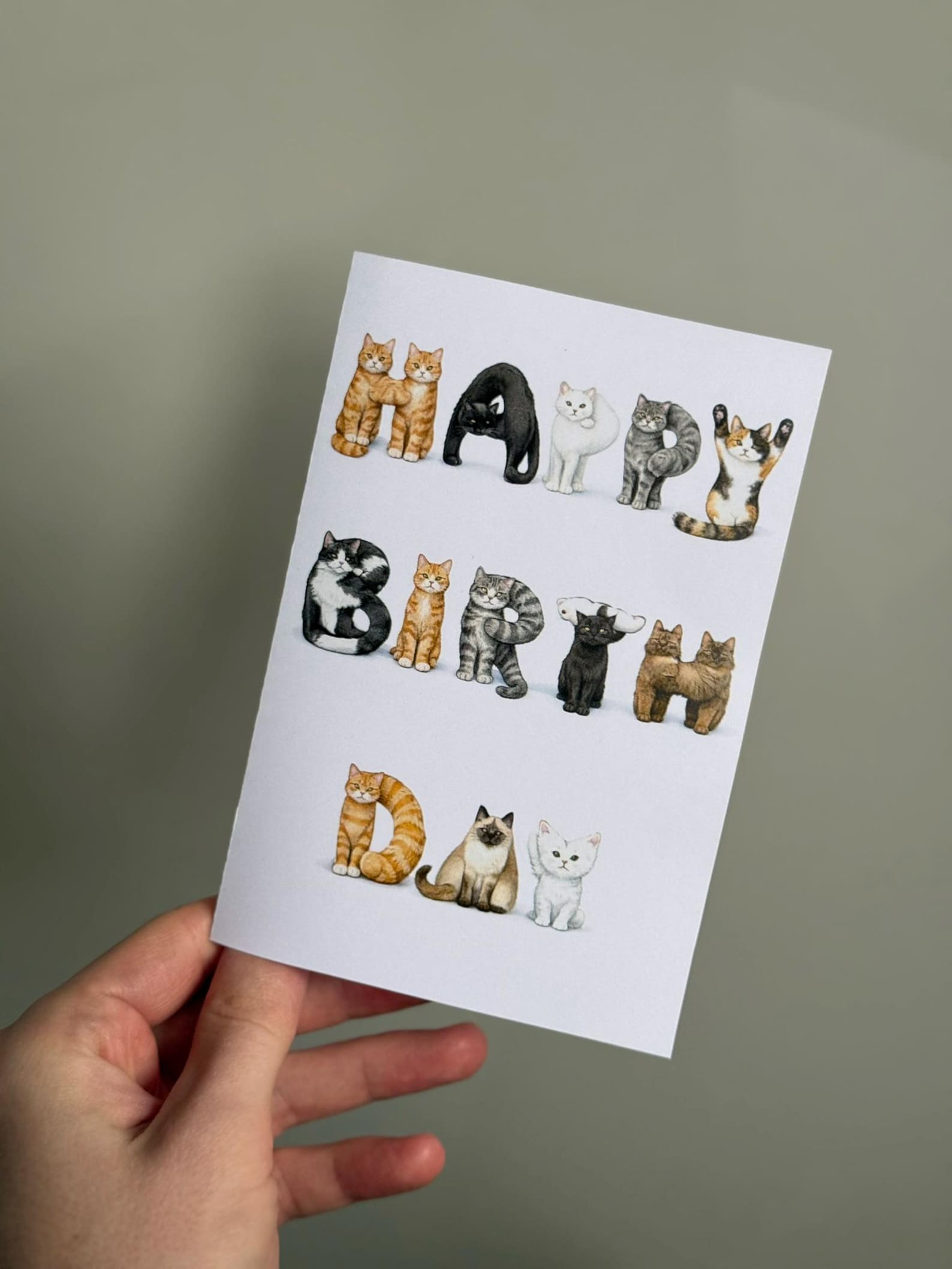 Cat Birthday Card Printable | Happy Birthday Cats Card | Funny Cute Cat ...