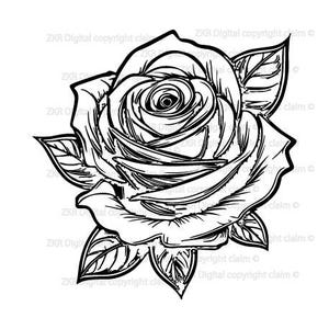Rose Flower Svg, Roses Svg, Rose Clipart, Flower Svg, Roses Template Svg, Rose Bouquet Svg, Red Rose Svg, Rose Png Vector, Digital Download