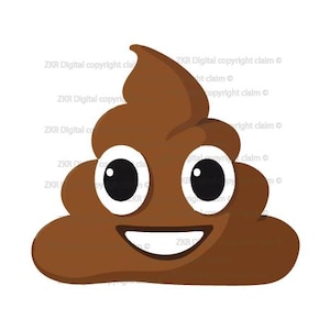 Poop Emoji SVG, poop svg, Emoji Poop, Poo Emoji Birthday Clipart, smiling poop, cute poop svg, poop clipart, poop tshirt svg, poop cut file,