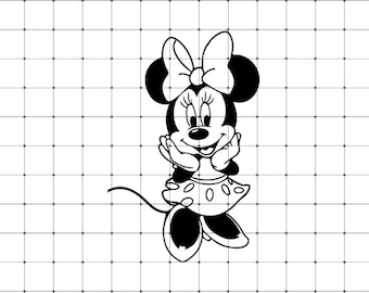 słodka Myszka Minnie, Minnie Buziak SVG, Minnie Kokardka SVG, Minnie Urodziny SVG, Miki Minnie SVG, Minnie Mouse Clipart, Minnie Head SVG, Disney