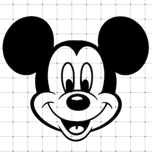 Mickey Mouse Face Svg, Mickey Mouse Head Svg, , mouse face svg, Silhouette, Cutting Plotter, Mouse Svg, Face, Happy Mickey svg, cut file