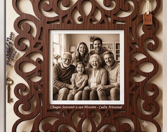 Laser Cut Photo Frame SVG | Decorative Wooden Picture Frame DXF | 3mm Plywood CNC File | Photo Frame Template | Instant Digital Download