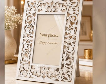Wooden Photo Frame SVG | Laser Cut Picture Frame | CNC File | DigitalDownload | Rustic Home Decor Template