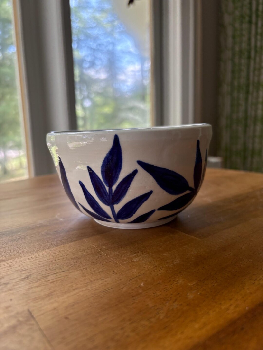 青い花柄の陶器ボウル 青い花柄のボウル - Etsy 日本