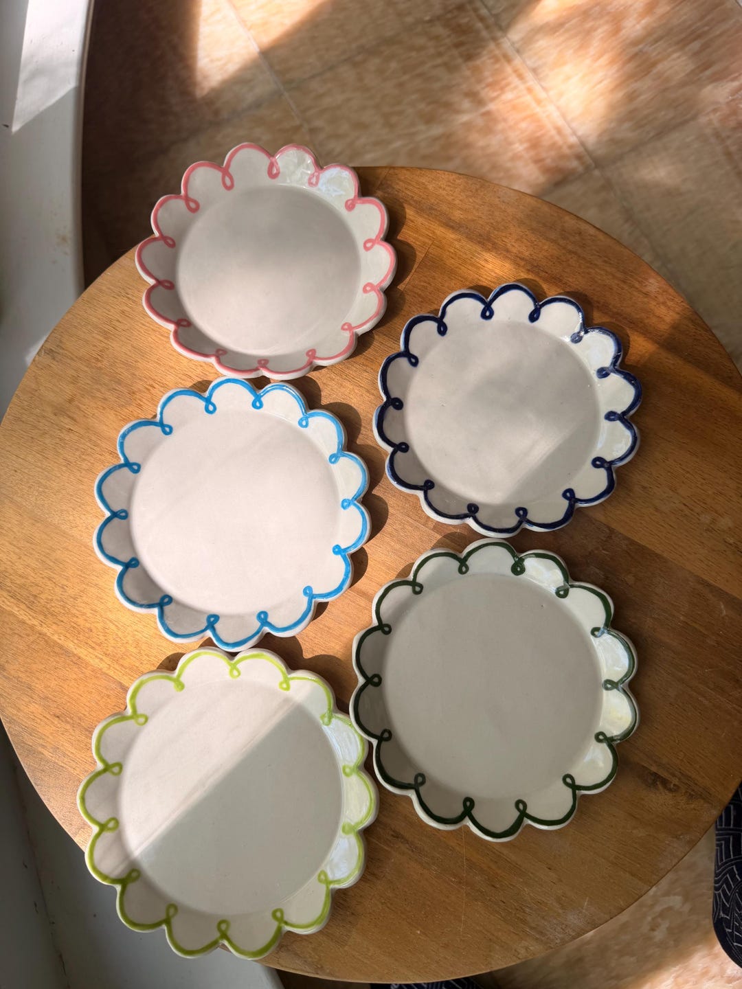 Top Ribbon Plate Scallop Ribbon Plate Handmade - Etsy
