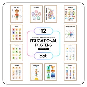 Lernposter Montessori Klassenzimmer Dekor Homeschool Prints Regenbogen Handschrift Alphabet Chart ABC Boho Kleinkind Wandkunst Kinderzimmer Dekor