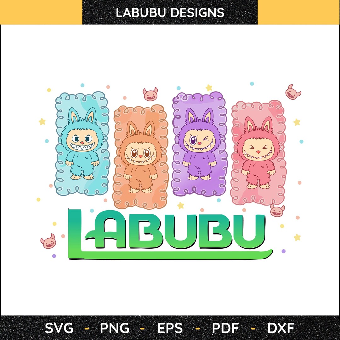 Labubu Clipart: Vector Svg, Png, Pdf, Eps, Dxf (digital Download ...
