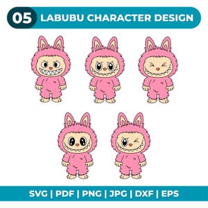 Labubu Shirt Svg Files For Cricut Svg Labubu Doll Labubu Svg Bundle Labubu Clothes Labubu Png Bundle Labubu Stickers Svg Labubu Clipart Svg