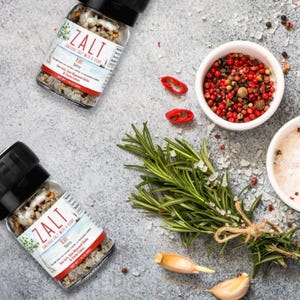 Chili Infused Sea Salt - Spicy Gourmet Salt for Cooking & Grilling (Grinder or Pinch Pot)