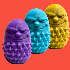 Egg-Head Monster Fidget Toy STL File | Anxiety Relief Sensory Stim Tool | ADHD Autism Digital Download