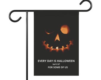 Halloween Garden Banner | Spooky Home Decor, Outdoor Banner, Halloween Decorations, Customizable Garden Flag, Yard Art