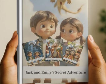 Libro electrónico de aventuras infantiles en PDF: La aventura secreta de Jack y Emily | Cuento ilustrado para niños de 4 a 9 años | Descarga digital instantánea