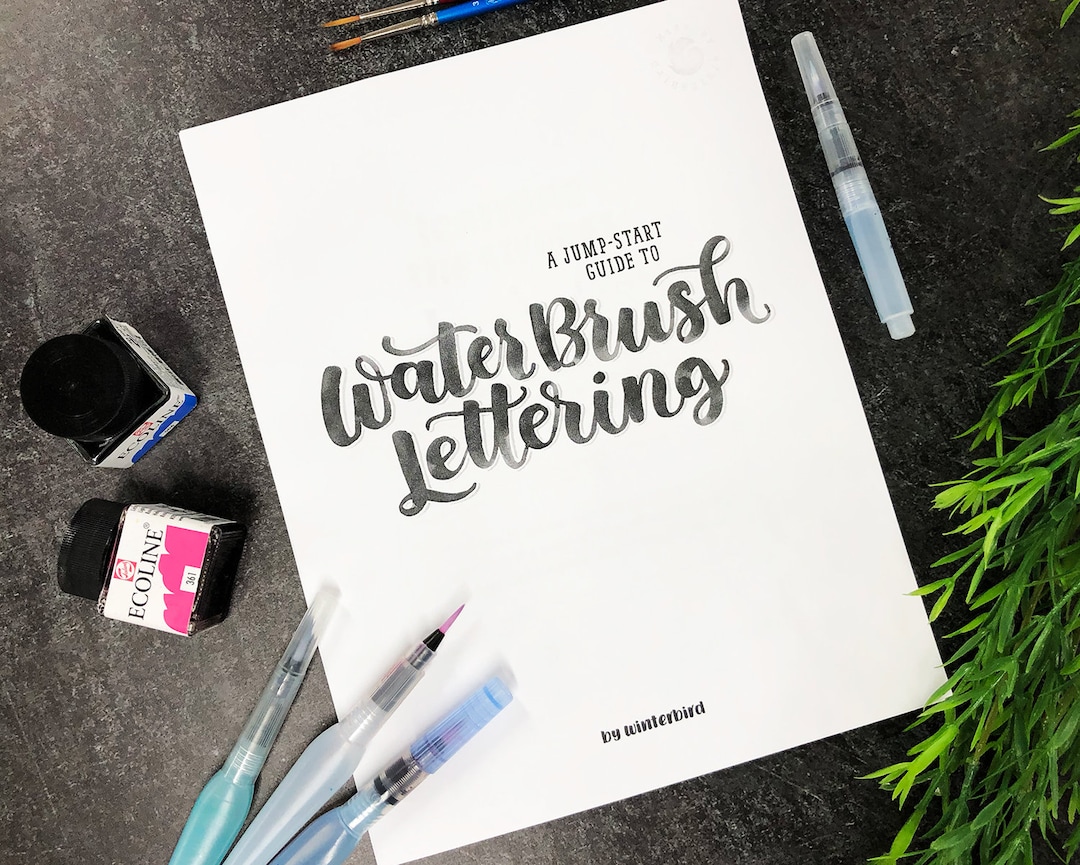 Beginners Guide to Water Brush Lettering - Etsy