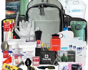 Stealth Tactical Bug Out Bag - Survival Backpack & Go Bag Ready for Any Emergency or Natural Disaster. Packed with Survival Essentials