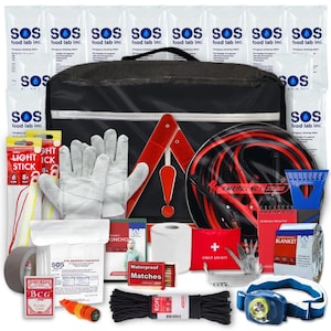 Roadside Deluxe Car Emergency Kit, Survival Kit, Emergency Zone, Camping Ready