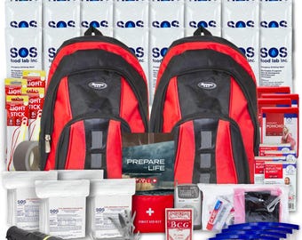 4 Person Essentials Complete 72-Hour Kit | Survival Kit, Bug Out Bag packed with Emergency Essentials for Wildfires, Hurricanes & More