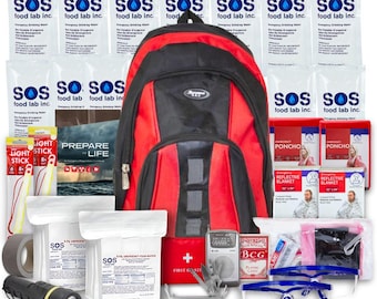 2 Person Essentials Complete 72-Hour Kit | Survival Kit, Bug Out Bag packed with Emergency Essentials for Wildfires, Hurricanes & More