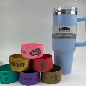 Fascia per bottiglie di bevande, fascette per bottiglie in silicone, etichette per bottiglie in silicone intagliate, regali per bambini, etichette per bottiglie personalizzate, etichette per bottiglie sportive