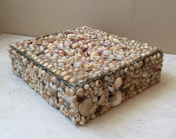 Vintage Handmade Shell Box, Folk Art, Cigar Box, Seashells, W M Allen ...