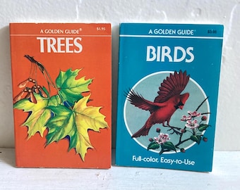 Vintage 1950's/1980's Dover Guides "Birds" and "Trees", Nature Lover Gift, Identification Guide