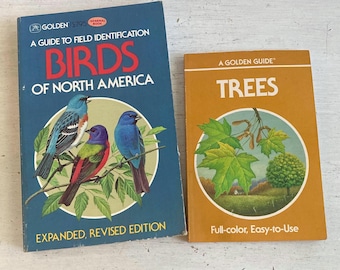 Vintage 1980's Dover Guides "Birds" and "Trees", Nature Lover Gift, Identification Guide