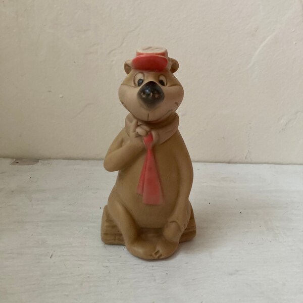 Vintage Yogi Bear Squeaky Toy, Dell, Hanna-Barbera Productions, 1960's Toys, Cartoons, Television Collectibles, Plastic, Kitsch, Home Decor