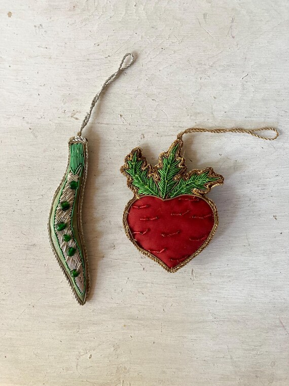 vegetable ornament ❀ さやえんどう 2こ set