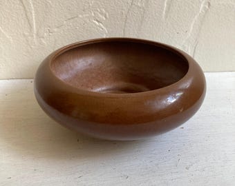 Vintage Frankoma Pottery Shallow Bowl/Dish, 212, Brown, Ikebana