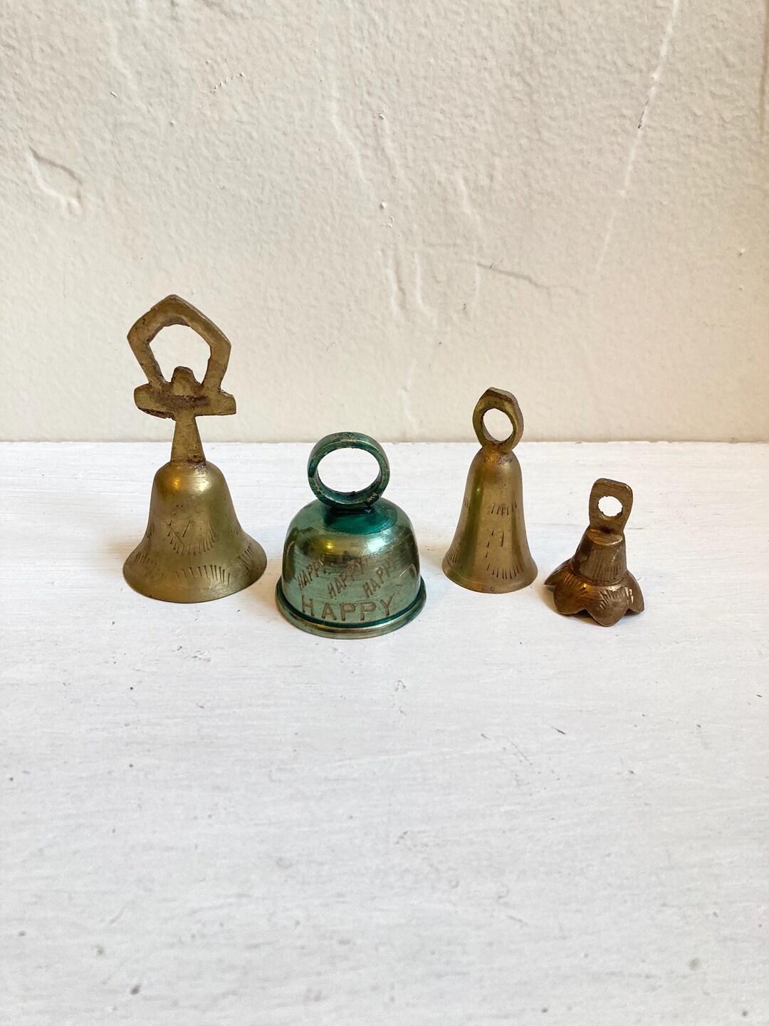 Vintage Set of Brass Bells, Musical Instrument, Miniature, Home Decor ...