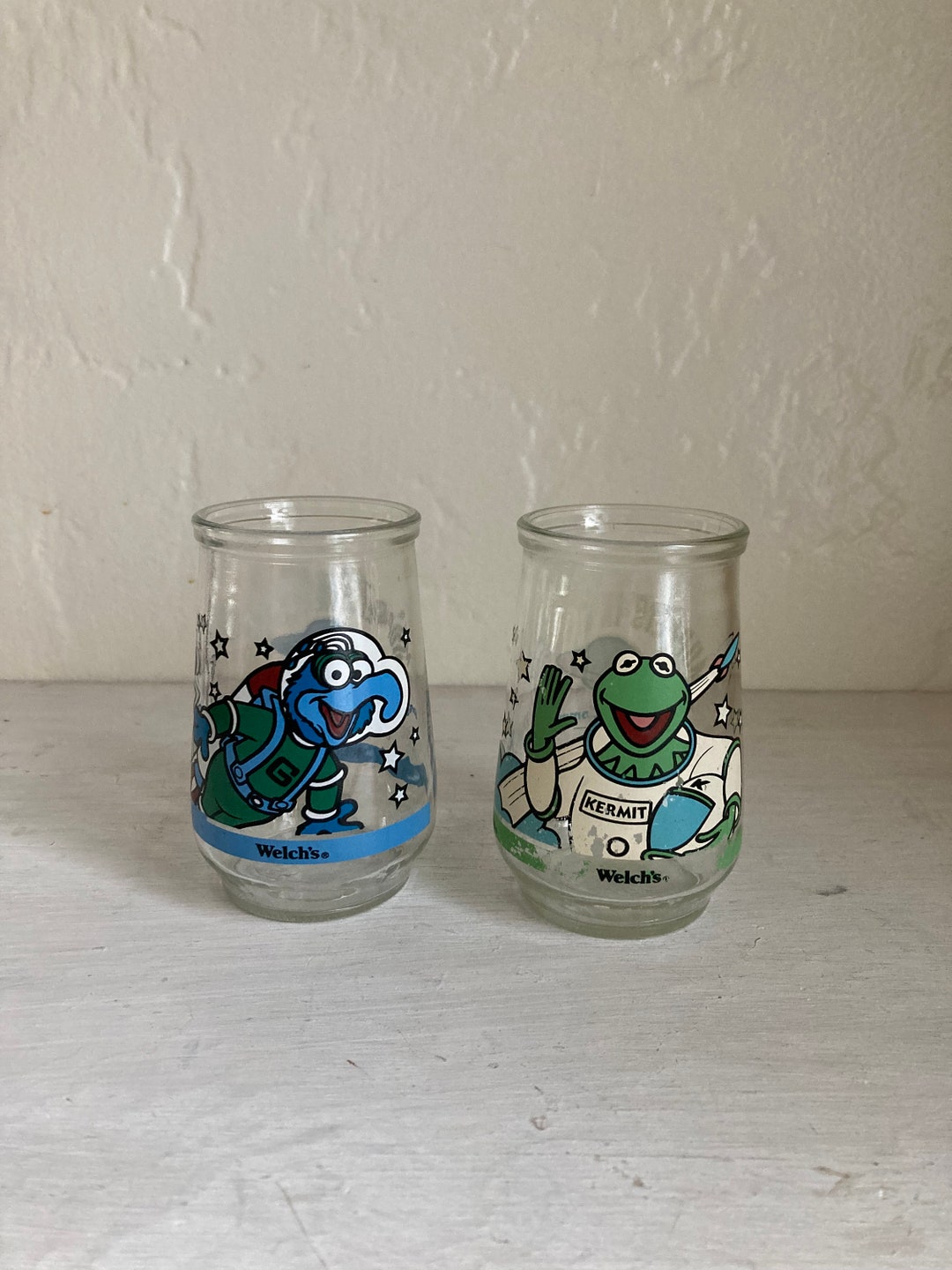 Vintage Muppets in Space Welch's Juice Glasses/jars, Kermit the Frog