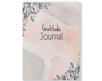 Tagebuch der Dankbarkeit mit floralem Design, Mindfulness Journal, tägliches Reflexions-Tagebuch, Self-Care Notizbuch, Geschenk für Sie