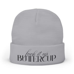 Embroidered Knit Beanie, Motivational Quote, Funny Winter Hat, Comfy Beanie, Embroidered Beanie, Beanie with Quote, Knit Beanie for Men