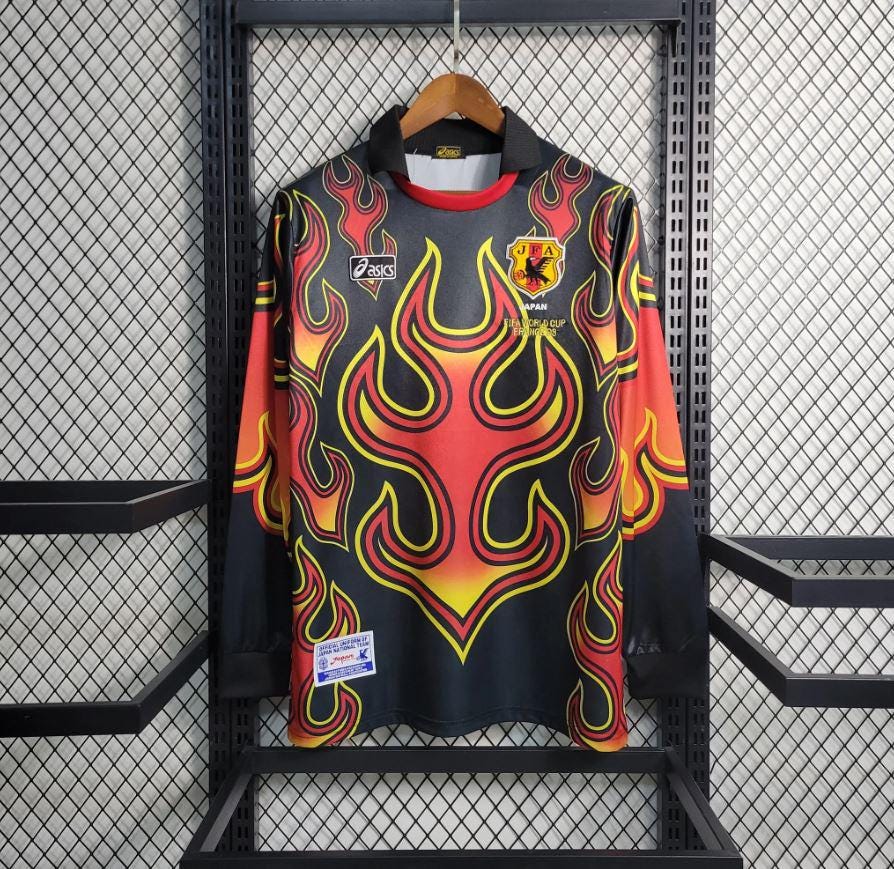 1998 Japan Goalkeeper Black Football Shirt Soccer Jersey Kawaguchi
